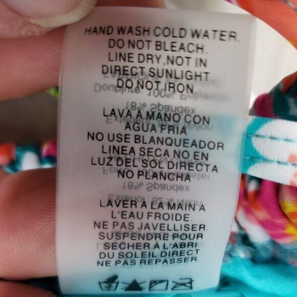 INTO THE BLEU Triangle Halter Tie Floral Bikini Top Bathing Suit Swimsuit 8 NWT - Picture 8 of 9